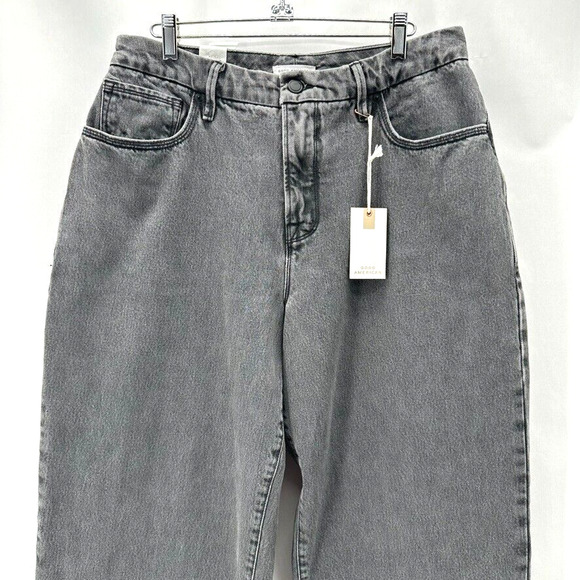 Good American Good 90s‎ Jeans Womens 27 Barrel Black Rigid Denim HR Y2K NWT - Picture 3 of 11